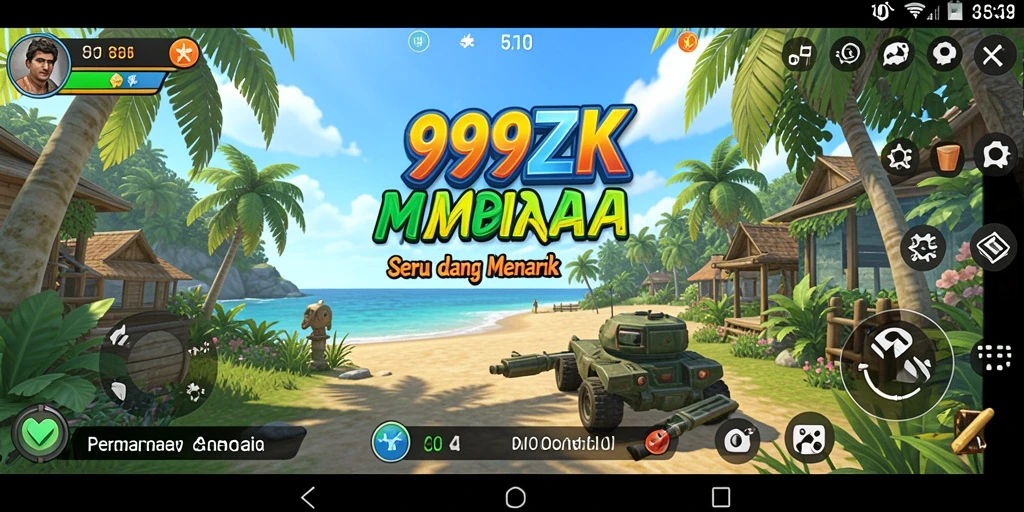 Screenshot menunjukkan gameplay seru dari 999ZK dengan level yang menantang.