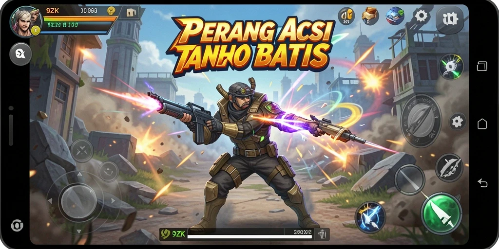 Gameplay seru 9ZK yang penuh aksi dan tantangan.