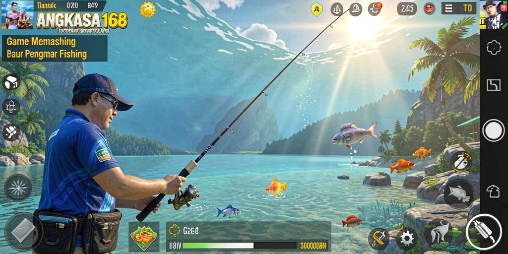 Tampilan gameplay seru di ANGKASA168 yang menghadirkan pengalaman memancing terbaik.