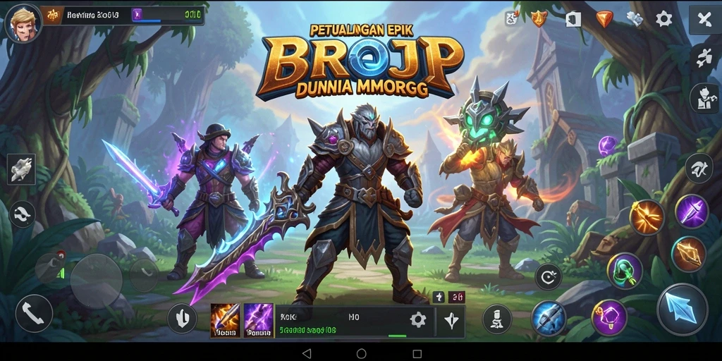 Gameplay BROJP yang menarik dengan petualangan seru di dunia MMORPG.