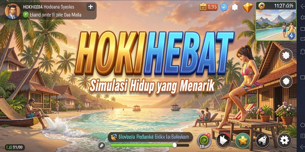 Screenshot HOKIHEBAT menampilkan gameplay yang menarik dan interaksi karakter.