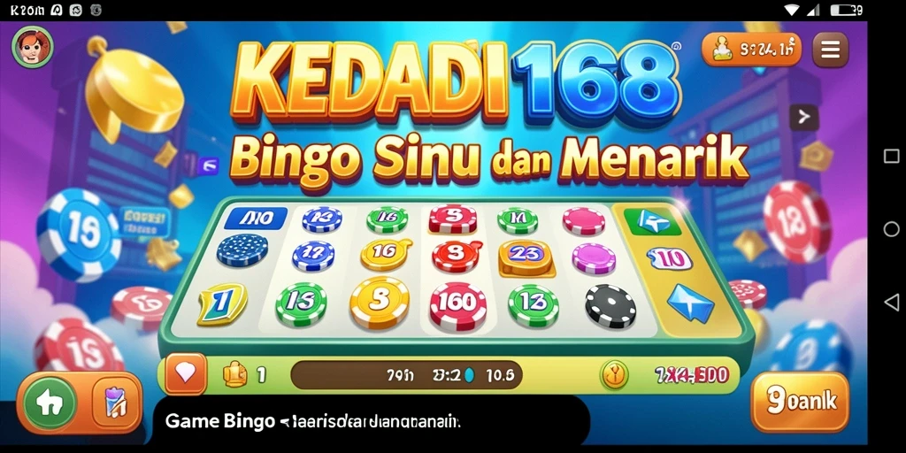Screenshot KEDAI168 menunjukkan gameplay Bingo yang seru dan interaktif.