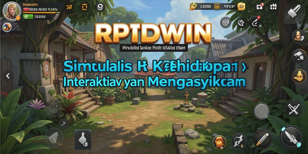 Gambar menunjukkan gameplay menarik RPIDWIN dalam simulasi kehidupan.